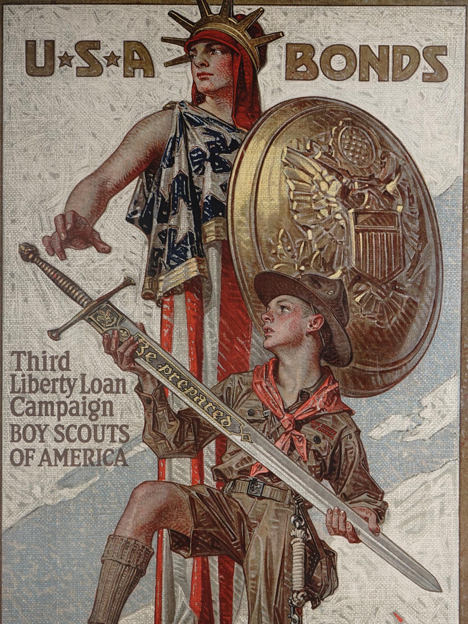 USA BONDS WEAPONS FOR LIBERTY POSTER LEYENDECKER PIC-1